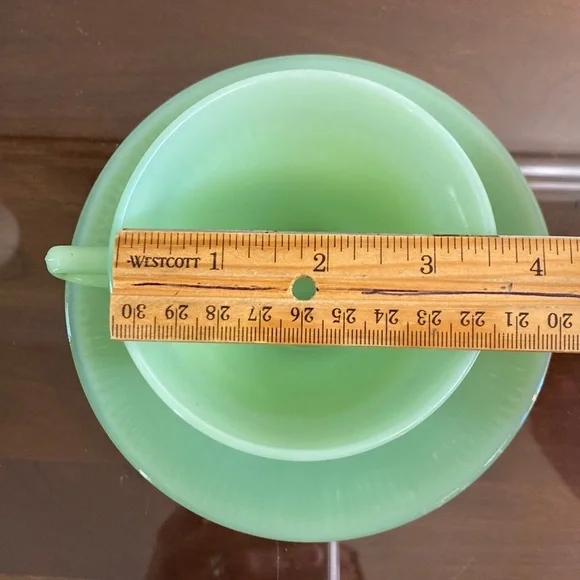 Fire King Jadeite Jane Ray Cup and Saucer - Vintage - Picture 6 of 6